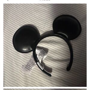 Disney Black leather Mouse Ears Headband